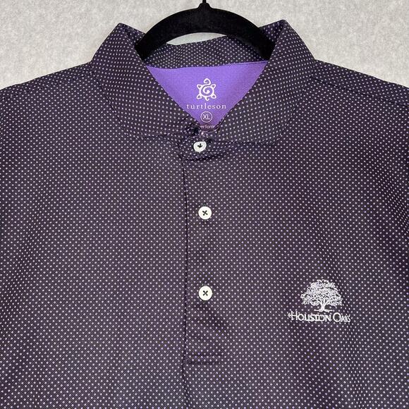 Turtleson Shirt Mens XL Tour Performance Golf Polo Houston Oaks Country Club - Picture 2 of 7
